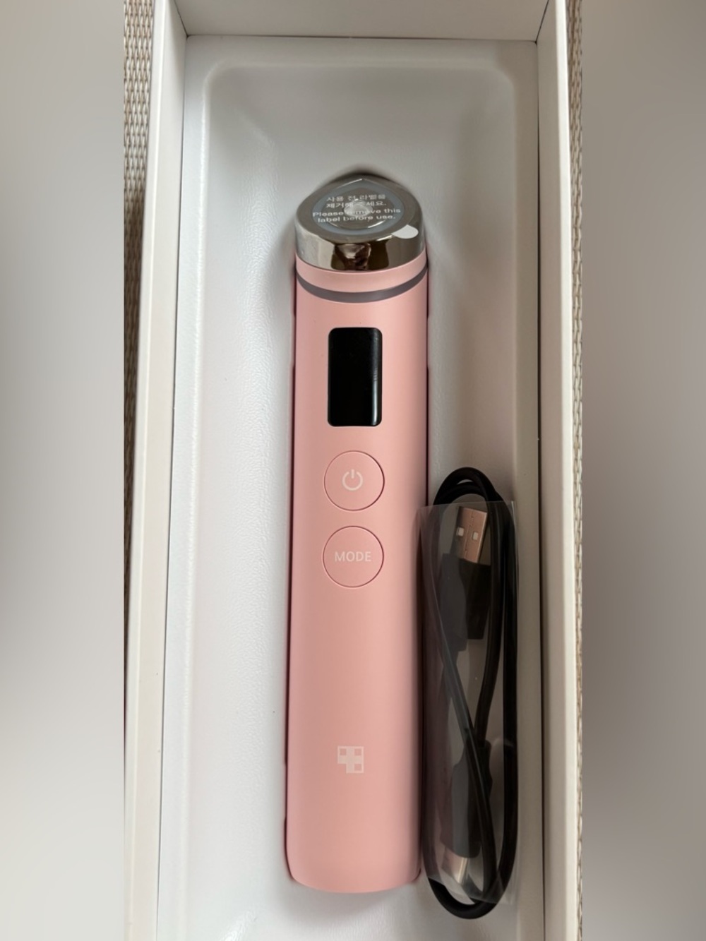 Pink Facial Device with LCD & Mode Button